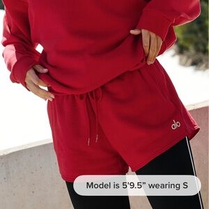 ALO Yoga Accolade Shorts in Bold Red